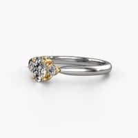 Afbeelding van Verlovingsring Lieselot Ovl<br/>585 witgoud<br/>Diamant 0.51 crt