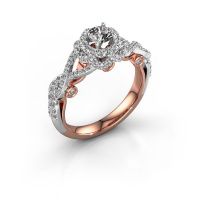 Afbeelding van Verlovingsring Cathryn<br/>585 rosé goud<br/>diamant 0.914 crt