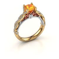 Afbeelding van Verlovingsring Chantelle<br/>585 goud<br/>Citrien 6.5 mm