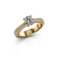 Image of Engagement ring Ruby rnd 585 gold zirconia 5.7 mm
