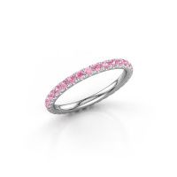 Image of Stackable Ring Jackie 1.7<br/>585 white gold<br/>Pink sapphire 1.7 mm