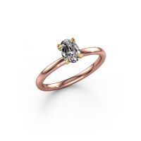 Image of Engagement Ring Crystal Ovl 1<br/>585 rose gold<br/>Diamond 0.60 crt