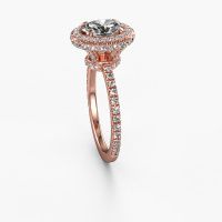 Image of Engagement ring Talitha OVL 585 rose gold zirconia 7x5 mm