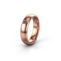 Image of Friendship ring WH0101L35BPHRT<br/>585 rose gold ±5x2 mm<br/>Brown diamond