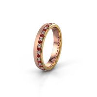 Image of Wedding ring WH0303L24AM<br/>585 rose gold ±4x1.7 mm<br/>Ruby