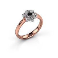 Bild von Verlobungsring Chantal 1 585 Roségold Schwarz Diamant 0.096 crt