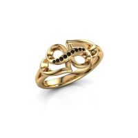 Image of Ring Rowie 585 gold black diamond 0.05 crt