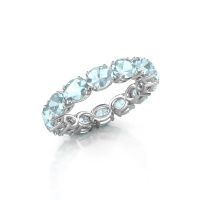 Bild von Ring vivienne ovl 5x4<br/>585 Weißgold<br/>Aquamarin 5x4 mm