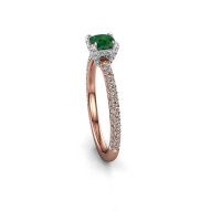 Image of Engagement ring saskia 2 cus<br/>585 rose gold<br/>Emerald 4.5 mm