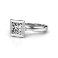 Image of Stacking ring Trudy Square 950 platinum zirconia 6 mm