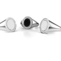 Image of Signet ring hilda 1<br/>950 platinum<br/>Onyx 10x8 mm