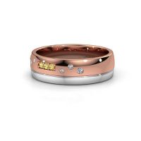 Image of Wedding ring WH0310L26AP<br/>585 rose gold ±6x1.7 mm<br/>Yellow sapphire
