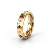 Image of Weddings ring WH2055L15DP<br/>585 gold ±5x2.4 mm<br/>Rhodolite