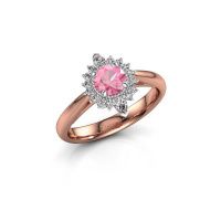 Image of Engagement ring Susan 585 rose gold pink sapphire 5 mm