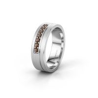 Image of Wedding ring WH0312L16AM<br/>950 platinum ±6x1.7 mm<br/>Smokey quartz