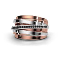 Image de Bague Swinda<br/>585 or rose<br/>Diamant noir 0.15 crt