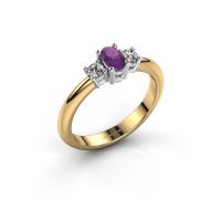 Image de Bague de fiançailles Karie<br/>585 or jaune<br/>Améthyste 5x3 mm
