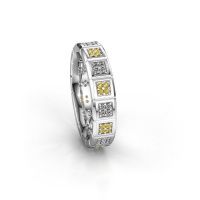 Image of Wedding ring WH2056L15DP<br/>950 platinum ±5x2.4 mm<br/>Yellow sapphire