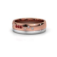Image of Wedding ring WH0310L26AP<br/>585 rose gold ±6x1.7 mm<br/>Ruby