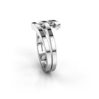 Image de Bague Synthia<br/>585 or blanc<br/>Diamant 0.12 crt