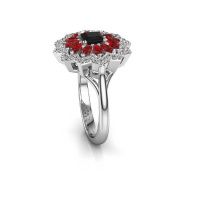 Image of Engagement ring Franka 585 white gold black diamond 0.70 crt