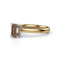 Afbeelding van Verlovingsring Mignon eme 1 585 goud bruine diamant 0.90 crt