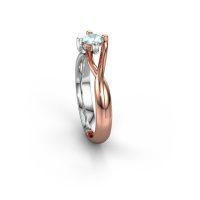 Image of Ring Paulien<br/>585 rose gold<br/>Aquamarine 4.2 mm