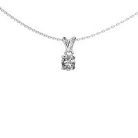 Image de Collier Lucy 1<br/>585 or blanc<br/>Diamant 0.35 crt