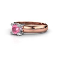 Afbeelding van Ring Fleur<br/>585 rosé goud<br/>Roze saffier 4.7 mm