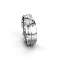 Image of Wedding ring WH0310L26AP<br/>950 platinum ±6x1.7 mm<br/>Yellow sapphire