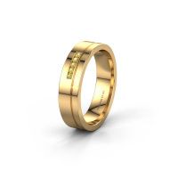 Image of Wedding ring WH0307L15AP<br/>585 gold ±5x1.7 mm<br/>Yellow sapphire