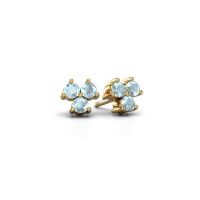 Image of Stud earrings Shirlee 585 gold aquamarine 3 mm