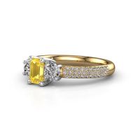 Image of Engagement Ring Marielle Eme<br/>585 gold<br/>Yellow sapphire 6x4 mm