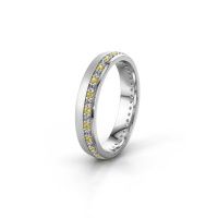 Image of Wedding ring WH0303L24AM<br/>950 platinum ±4x1.7 mm<br/>Yellow sapphire