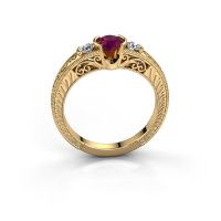 Afbeelding van Promise ring Tasia<br/>585 goud<br/>Rhodoliet 5 mm
