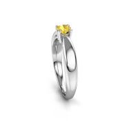 Image de Bague de fiançailles Nichole<br/>585 or blanc<br/>Saphir jaune 4.2 mm