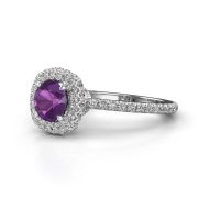 Image of Engagement ring Talitha RND 585 white gold amethyst 6.5 mm