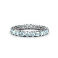 Image of Stackable ring Michelle full 2.7 585 white gold aquamarine 2.7 mm