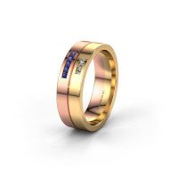 Image of Wedding ring WH0207L16AP<br/>585 rose gold ±6x1.7 mm<br/>Sapphire