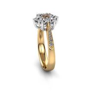 Afbeelding van Verlovingsring Chantal 2 585 goud bruine diamant 0.10 crt
