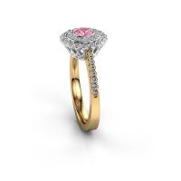 Image of Engagement ring Shanelle<br/>585 gold<br/>Pink sapphire 4 mm