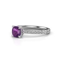 Image of Engagement ring saskia 1 cus<br/>950 platinum<br/>Amethyst 5.5 mm