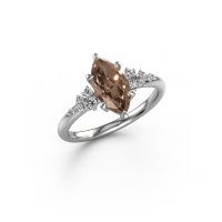 Afbeelding van Verlovingsring royce mrq<br/>950 platina<br/>bruine diamant 1.383 crt