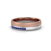 Afbeelding van Trouwring WH0209L25APM 585 rosé goud saffier ±5x1.7 mm