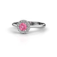 Image de Bague de fiançailles Anca<br/>585 or blanc<br/>Saphir rose 4.2 mm
