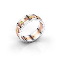 Afbeelding van Heren ring Ricardo 2 585 rosé goud peridoot 2 mm