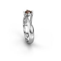 Image of Ring Paulien<br/>585 white gold<br/>Smokey quartz 4.2 mm