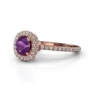 Image of Engagement ring Talitha RND 585 rose gold amethyst 6.5 mm