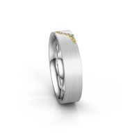 Image of Wedding ring WH2100L46BM<br/>950 platinum ±6x2 mm<br/>Yellow sapphire