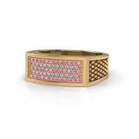 Afbeelding van Heren ring Erwin<br/>585 goud<br/>Roze saffier 1.2 mm
